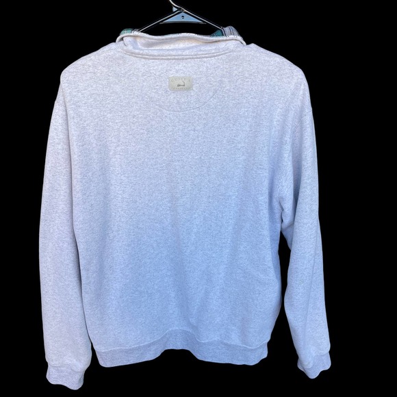 Cuffys Sweater Adult Medium Gray Plaid Whale Cape Cod Full Zip Sweatshirt - Picture 2 of 10